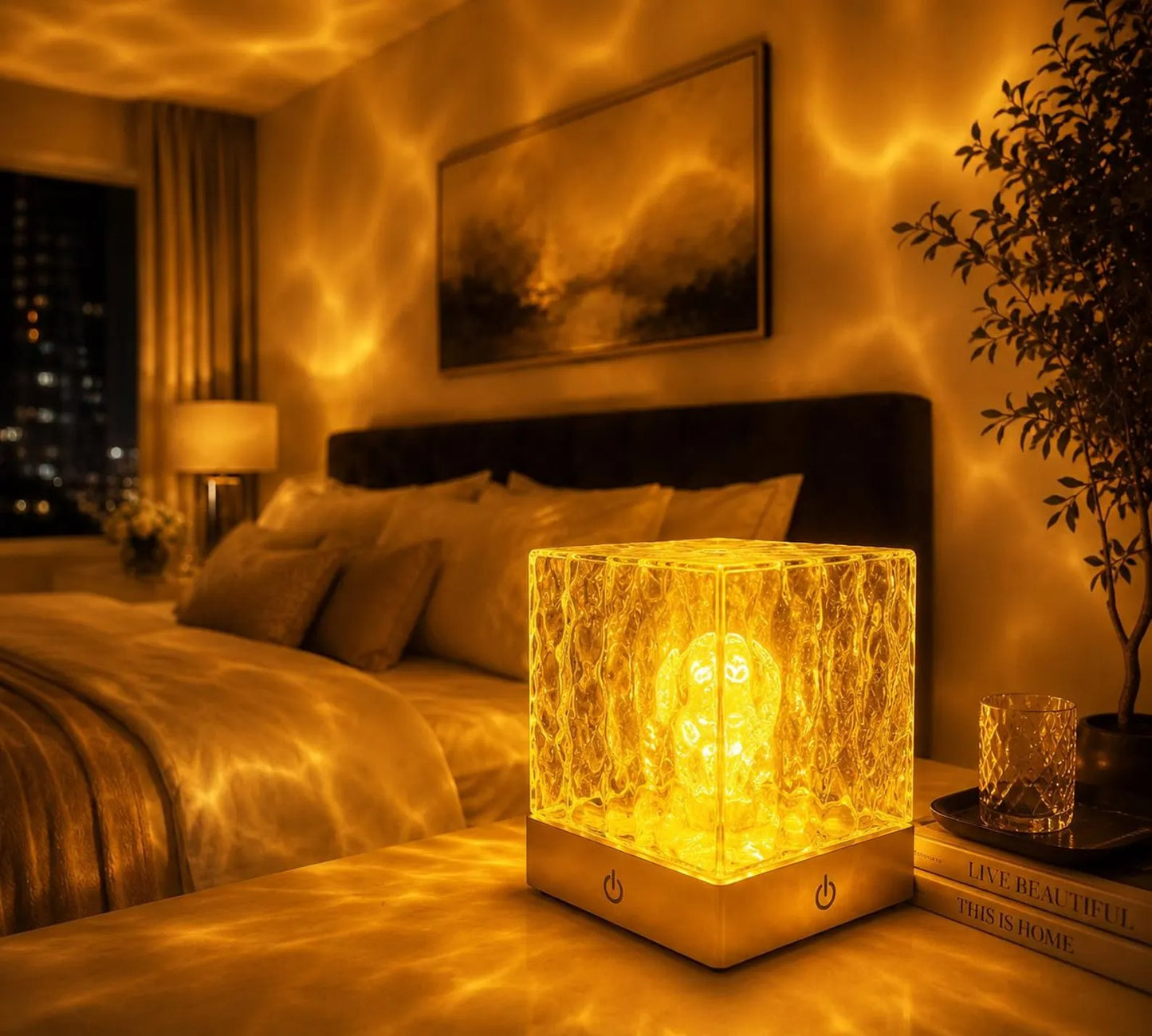 Water Wave Projector Lamp, 16 Color Crystal LED Night Light