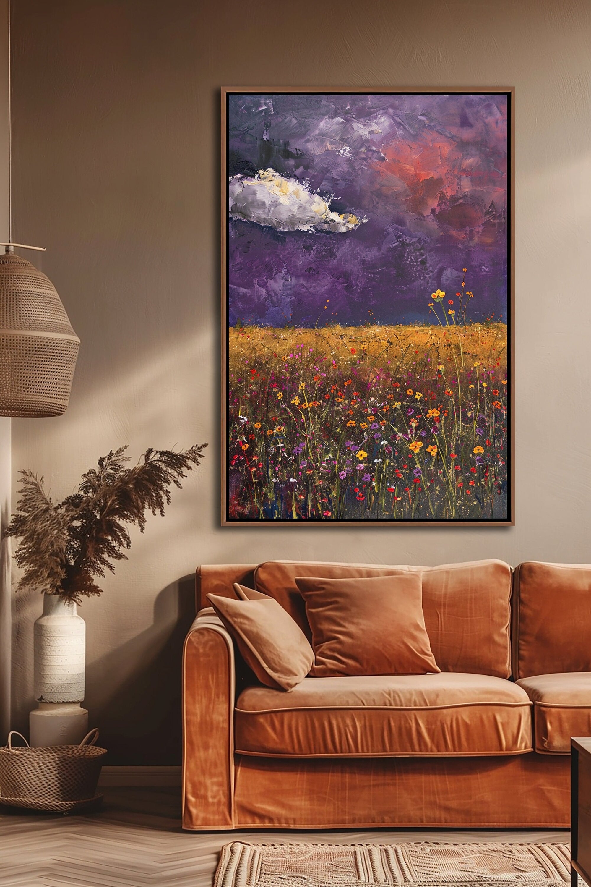 Spring Wildflowers Wall Art Set – Printable Boho Floral Poster Prints for Home Decor, Bedroom, Living Room