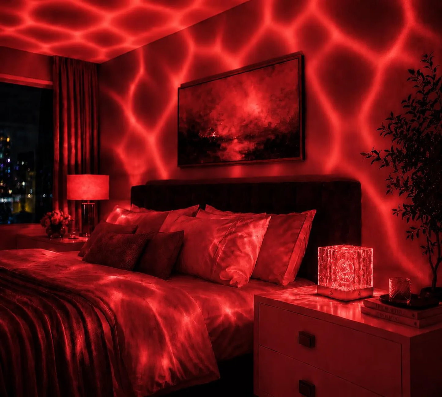 Water Wave Projector Lamp, 16 Color Crystal LED Night Light