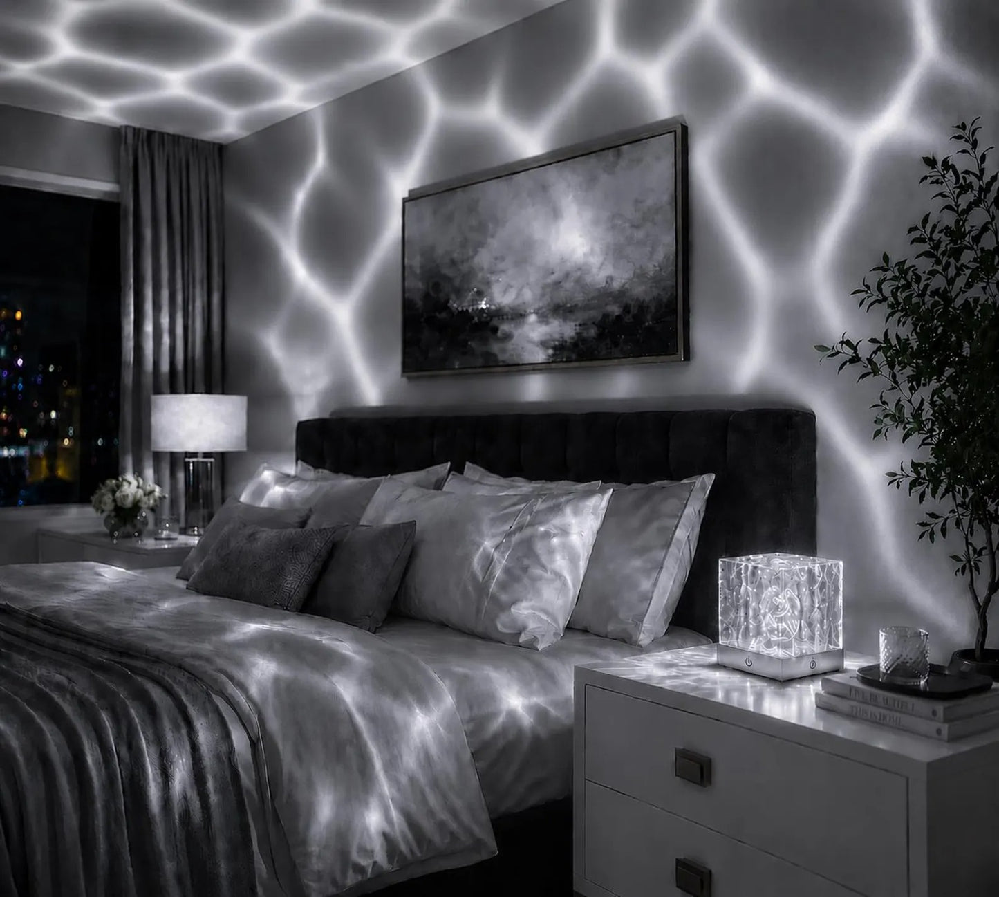 Water Wave Projector Lamp, 16 Color Crystal LED Night Light